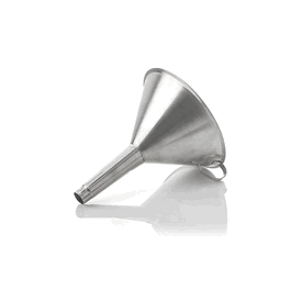 EZBio Stainless Steel Funnel, 316L SS, 100mm, With Steel Handle