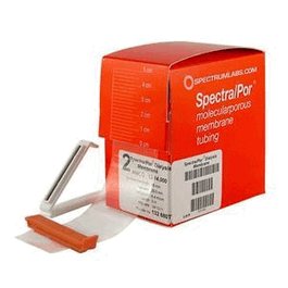 Repligen Spectra/Por 1 Standard RC Dry Dialysis Tubing Trial Kit, 100 mm Flat Width, MWCO: 6-8 kD (600-800 Daltons), 5m Length