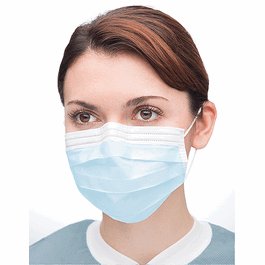 ValuMax Extra-Safe-Sensitive Ear-Loop Masks, Sky Blue