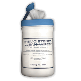Control Company Premoistened Clean-Wipes (DI), 6 x 9 in.