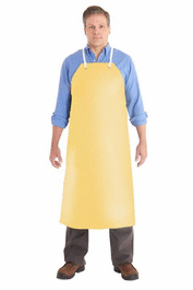Ansell AlphaTec 56-510 Hycar Aprons, 17-19 mil., Yellow, 33 x 45 in.