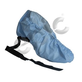 Epic Laminated SafeTrack Skid-Resistant Shoe Covers with Conductive Strip, Cool Blue, L