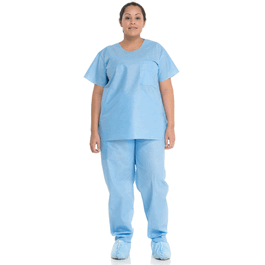 Single-Use Scrub Pants, Blue, L