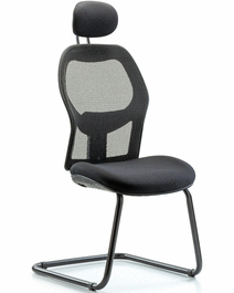 Executive Windrowe Mesh Back Guest Chair with Head Rest