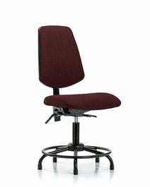 Fabric Chair - Desk Height with Round Tube Base, Medium Back, Seat Tilt, and Stationary Glides in Blue Fabric