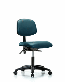 Vinyl Chair - Desk Height with Casters in Storm Supernova Vinyl