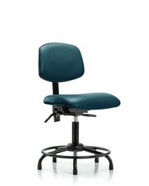 Vinyl Chair - Desk Height with Round Tube Base and Stationary Glides in Borscht Supernova Vinyl