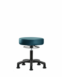 Vinyl Mini-Stool - Desk Height with Stationary Glides in Borscht Supernova Vinyl
