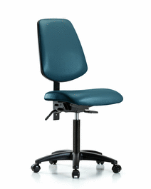 Vinyl Chair - Medium Bench Height with Medium Back, Seat Tilt, and Casters in Borscht Supernova Vinyl