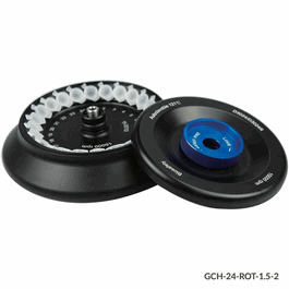 Rotor with Lid, for use with GCM-24 Series High Speed Micro Centrifuges, Aluminum Alloy, Fixing Clips and O-Ring, 15000rpm max, 12-Place for 5mL Conical Bottom Tubes