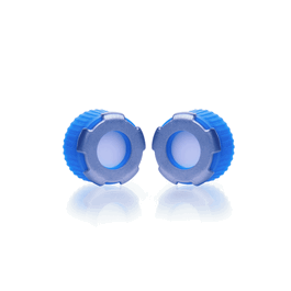 DWK Life Sciences (Wheaton) 9 mm BlueMAG PP White Silicone/Red PTFE 0.04, Non-Slit
