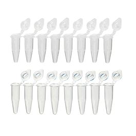 QuickSnap 0.2mL 8-Strip Tubes, with Individually-Attached Flat Caps, Clear