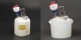 4 in. ECO Funnel System: 5 gal, Stainless Steel Quick Disconnect, Secondary Container