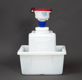 4 in. ECO Funnel System: 9 Liter HDPE Rectangular Carboy, 100 mm Nalgene, Secondary Container