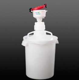 4 in. ECO Funnel System: 10 Liter LDPE Carboy, Nalgene LDPE, 83B, Secondary Container