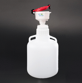 4 in. ECO Funnel System: 10 Liter LDPE Carboy, Nalgene LDPE, 83B