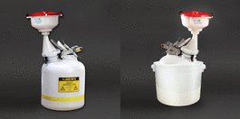 8 in. ECO Funnel System: Justrite 5 Gallon Poly Safety Can, Secondary Container