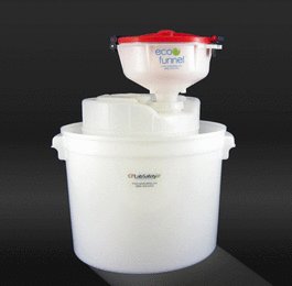 8 in. ECO Funnel System: 5 Gallon Drum, Blue, FS70, Secondary Container