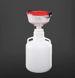 8 in. ECO Funnel System: 10 Liter LDPE Carboy, Nalgene LDPE, 83B