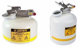 2 Gallon Safety Disposal Can, Natural Polyethylene, Justrite