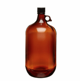 4 Liter Amber Glass Bottle PTFE Lined Cap