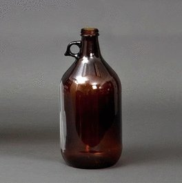 2 Liter Glass Solvent Jug, 38-430 PTFE Lined Caps
