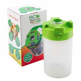 ECO Battery Bin - Battery Tester Designed to Test and Recycle AA, AAA, C and D Batteries