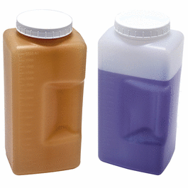 Dynalon(R) Bottle WM Amber Square, HDPE 2L