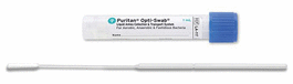 One ultrafine HydraFlock swab, 100mm molded break point, blue self-centering cap. Fill volume 1mL