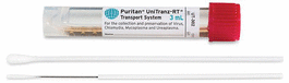 One sterile regular polyester and one mini-tip swab (plastic/wire handle), 100 mm break point, wrapped. Fill volume 3mL