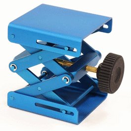 Lab Jack, Heavy Duty, Metal, Large, Yellow, Base: 5.9 x 4.75 (150 x 121mm), Minimum Height: 3.1 (78mm), Maximum Height: 10.9 (278mm), Load Capacity: 175 lbs. (80 kgs)