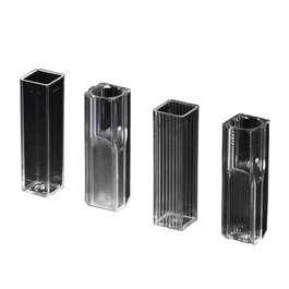 Cuvette, Micro, 1.5mL, with 2 Clear Sides, UV Grade Polymethylmethacrylate (PMMA), 100/Tray, 5 Trays/Unit