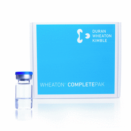 DWK Life Sciences (Wheaton) 5 mL Clear Sterile Vial with 20 mm OmniFlex 3G Sterile Igloo Lyo Stopper and Sterile Blue Seal