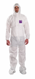 AlphaTec 1500 STANDARD White Coverall with Hood and Boots, White, M