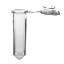 Sterile 2 mL SureSeal Microcentrifuge Tubes with Attached Cap, Graduated, Clear, Stop-Pops