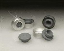 PerkinElmer Un-Assembled Ridged Aluminum Crimp Cap with Butyl (Grey) Stopper Septa