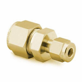 PerkinElmer Swagelok Brass Reducing Union - 0.25 in I.D. x 0.125 in I.D.