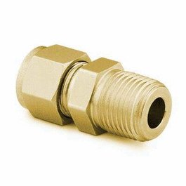 PerkinElmer Swagelok Brass Male Connector - 0.25 in Tube O.D. x 0.125 in Male NPT