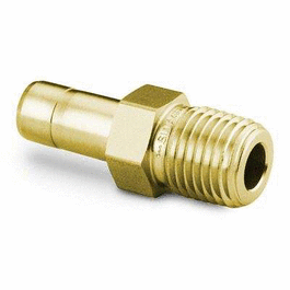 PerkinElmer Swagelok Brass Male Adapter - 0.25 in x 0.125 in Male NPT