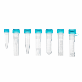 ClearSeal(TM) 2.0 mL (12.9 x 46.5 mm), sterile, w/ O-ring and attached caps, printed graduations, conical bottom