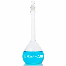 Globe Glass Volumetric Flask, Class A, To Contain (TC), 100 mL, ASTM 3288