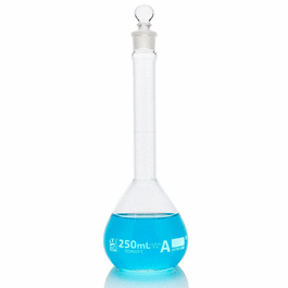 Globe Glass Wide Mouth Volumetric Flask, Class A, To Contain (TC), 10 mL, ASTM E237