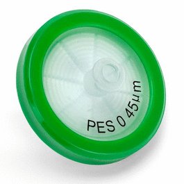 Syringe Filter, PES Membrane, 0.45 um Porosity, 30 mm Diameter, PP Housing, Non-sterile, Bulk Packed