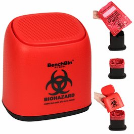 BenchBin Benchtop Biohazard Bin, 1.5L, 7 x 5 x 7 in.