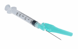 Sol-Care 3 mL Luer Lock Syringe with Safety Needle, 23G, 1 in. (Needle Aside) (6x50 each/case)