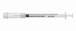 Sol-Guard 1 mL TB Safety Syringe with Fixed Needle, 25G, 1 in. (8x100 ea/case)