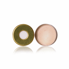 DWK Life Sciences (Wheaton) 20 mm uL MicroLiter Gold Magnetic Headspace Seal, PTFE / Silicone Septa