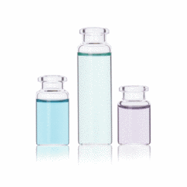 DWK Life Sciences (Wheaton) Crimp Top Headspace Vial, Flat Bottom, Beveled Finish, 10 mL