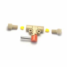 DWK Life Sciences (Kimble) PEEK One-Way Valve, 1/4-28 Threads, With 1/16 in. Flangeless Fittings