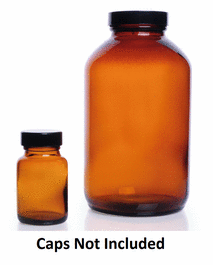 DWK Life Sciences (Kimble) 1000 mL Amber Glass Wide-Mouth Packer Bottles, Bulk Packs, Shrink Modules Without Caps